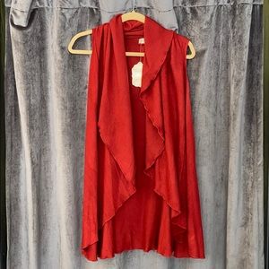 Altar’d state red sleeveless cardigan sweater NEW
